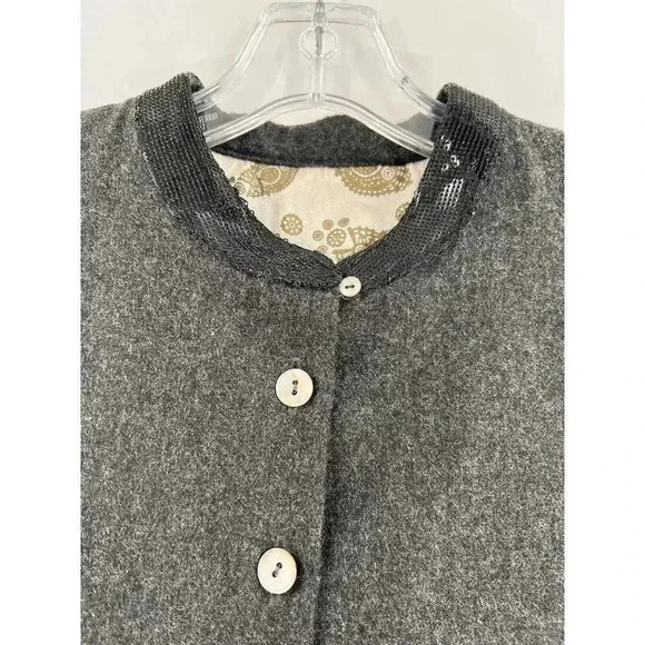 Gorgeous Gray Embroidered Nehru Jacket Indian Traditional Modi Jacket Waistcoat - Picture 3 of 16